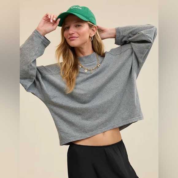 aerie Tops - Aerie Cozy Mock-Neck T-Shirt